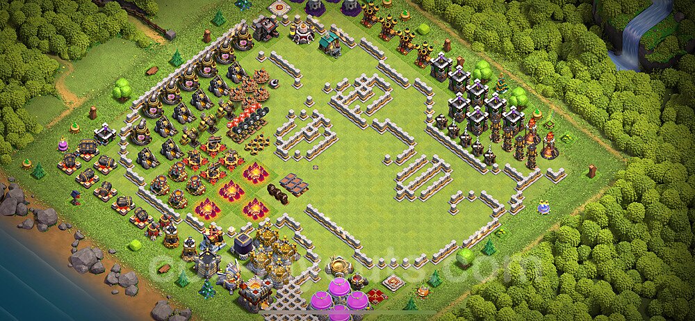 TH11 War Village Layout – Solid Defense Ranked Design 2025