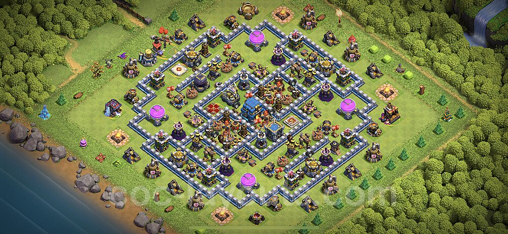 Anti 2-Star Layout for TH12 β Proven Hybrid Base 2025
