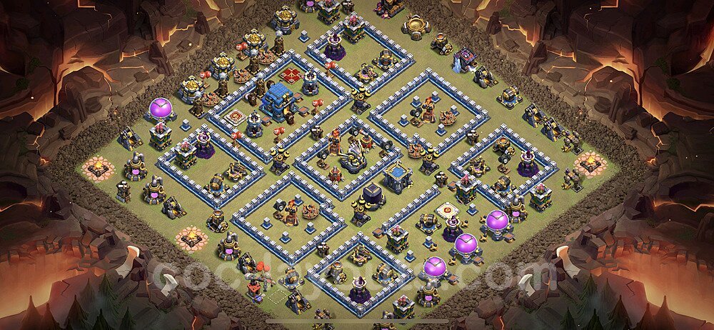 Anti 3-Star TH12 Base Layout | Best War Design CoC 2026