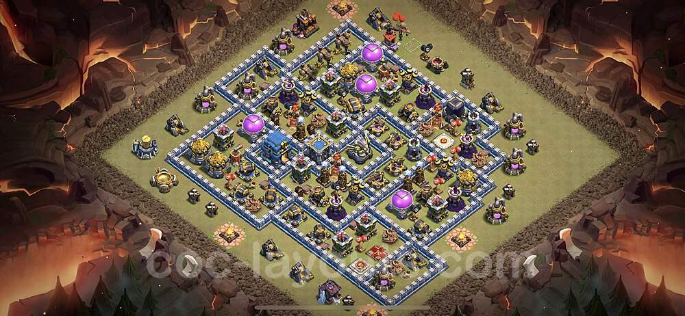 Dominate with This TH12 Hybrid Base β Hybrid Defense CoC 2026