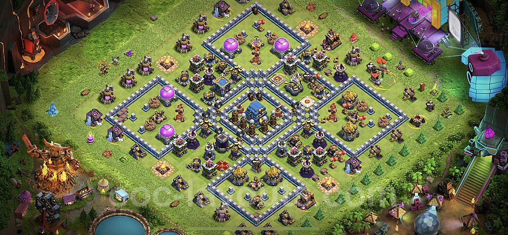 High Win-Rate TH12 War Base – Anti Everything Layout 2026