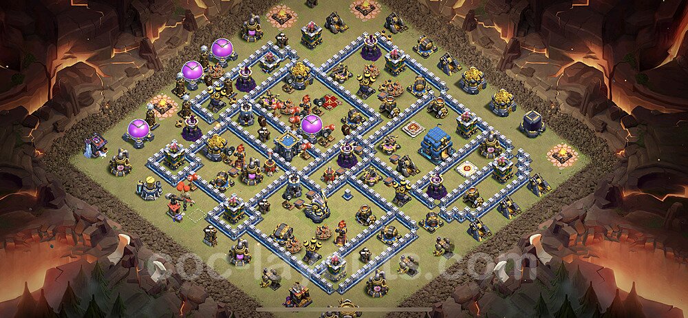 Optimized TH12 Base – Anti 3-Star War Plan Updated 2026