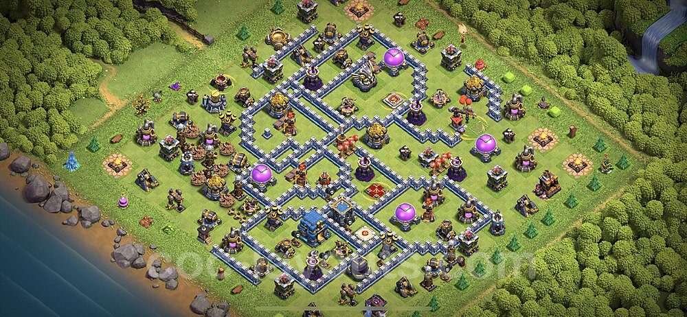Optimized TH12 Base β Trophy Pushing Trophy Plan 2025