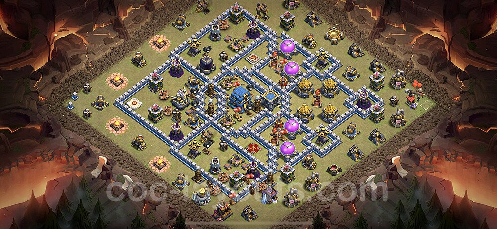Ranked TH12 Hybrid Base – Anti 3-Star with Link 2025