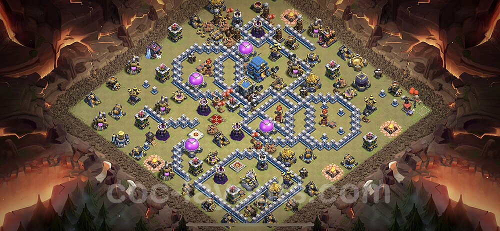 Solid Defense TH12 Base Layout | Best War Design CoC 2026