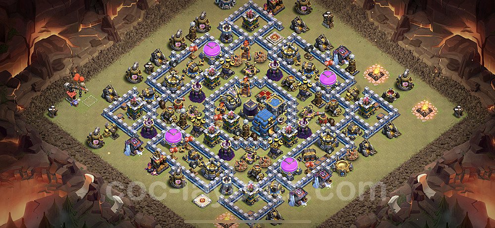 TH12 Base with Copy Link – Anti 2-Star Hybrid Layout Season 2026