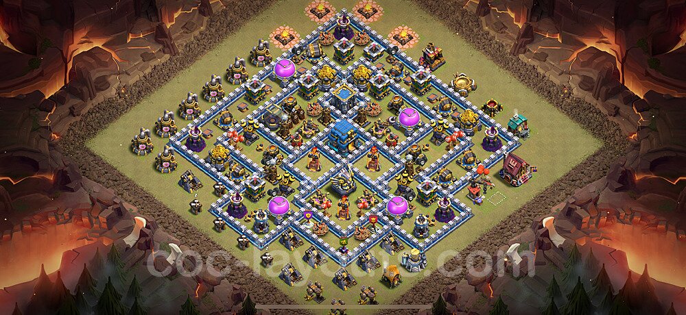 TH12 Defensive War Layout – Anti Everything with Link 2026