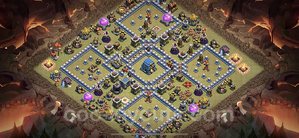 TH12 Defensive War Layout – Anti Everything with Link Updated 2026