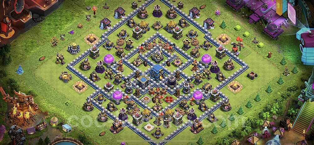 TH12 Hybrid Base with Copy Link – Legend League Strategy CoC 2026