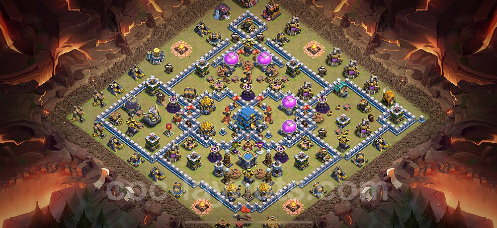 TH12 Hybrid Defense Base – Competitive Hybrid Layout 2025