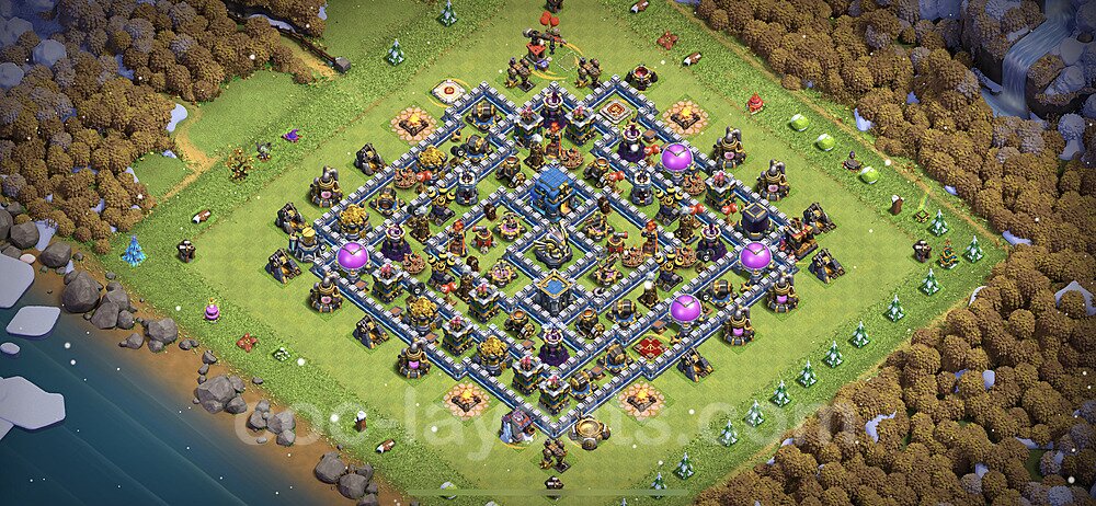 TH12 Hybrid Village Layout – Trophy Pushing Ranked Design CoC 2026