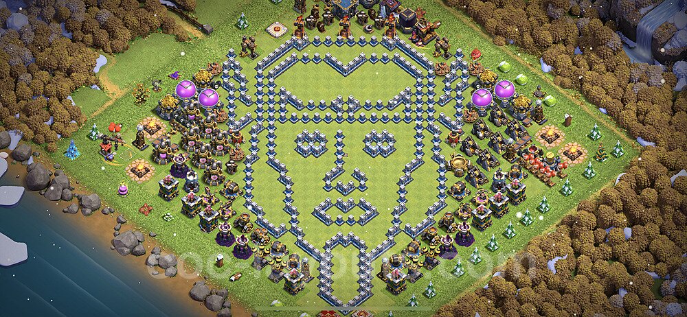 TH12 War Base with Link – Solid Defense Layout 2026