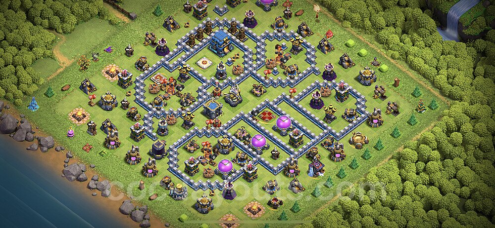 TH12 War Village Layout – Anti 3-Star Ranked Design CoC 2026