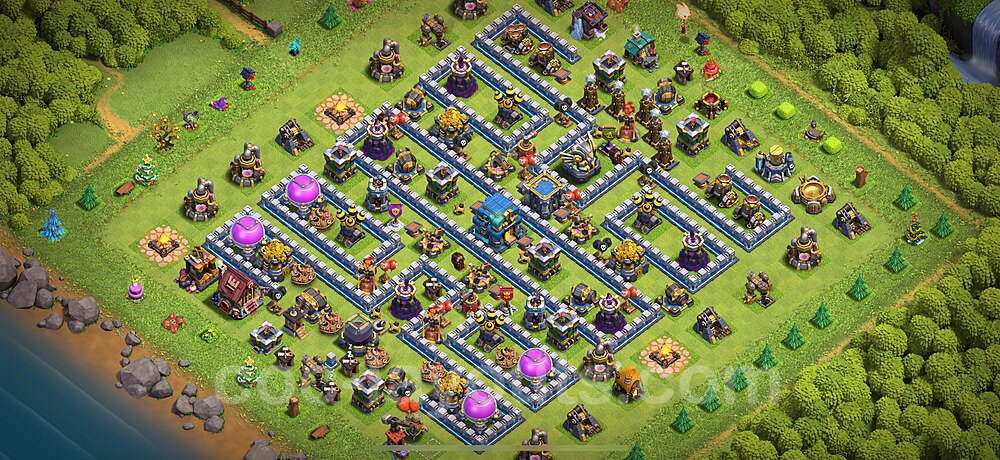Trophy Base Layout TH12 – Trophy Pushing Defensive Strategy 2025