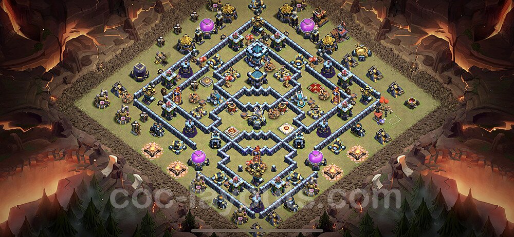 Anti 2-Star Layout for TH13 β Proven War Base Season 2026