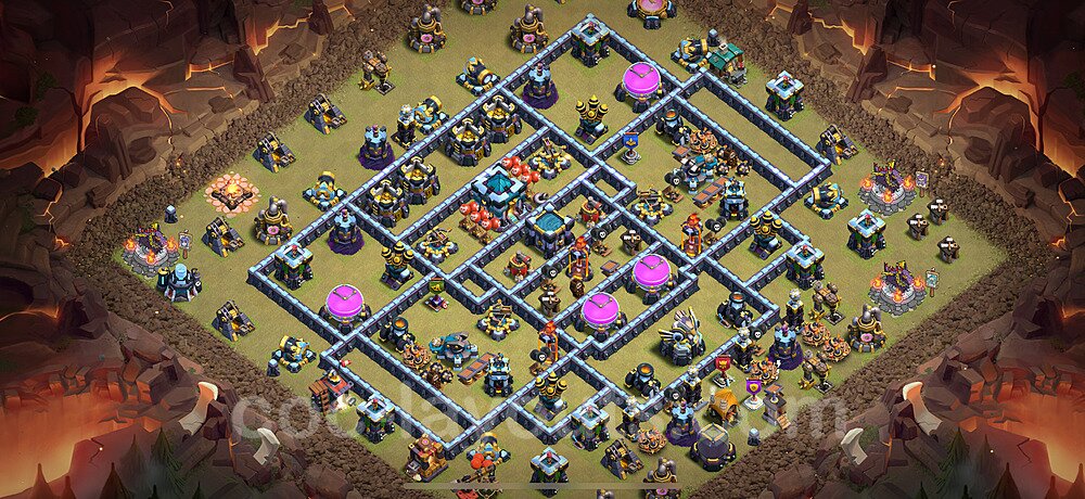 Anti 3-Star TH13 Base Layout | Best War Design 2025