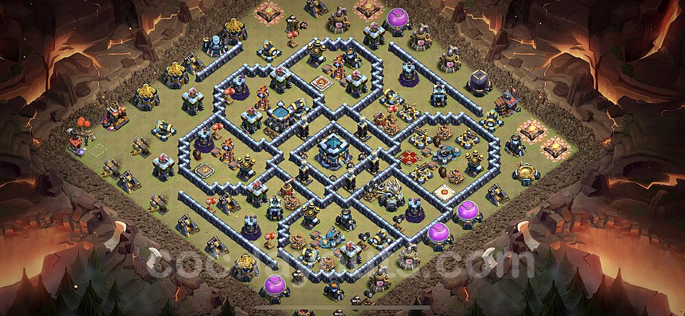 Anti 3-Star TH13 Base Layout | Best War Design Updated 2026