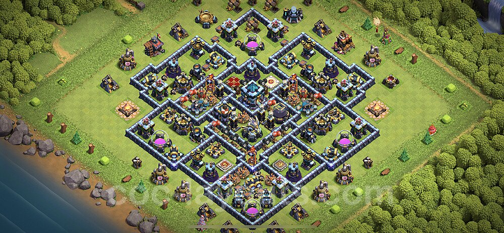 Anti Air Layout for TH13 – Proven War Base 2025