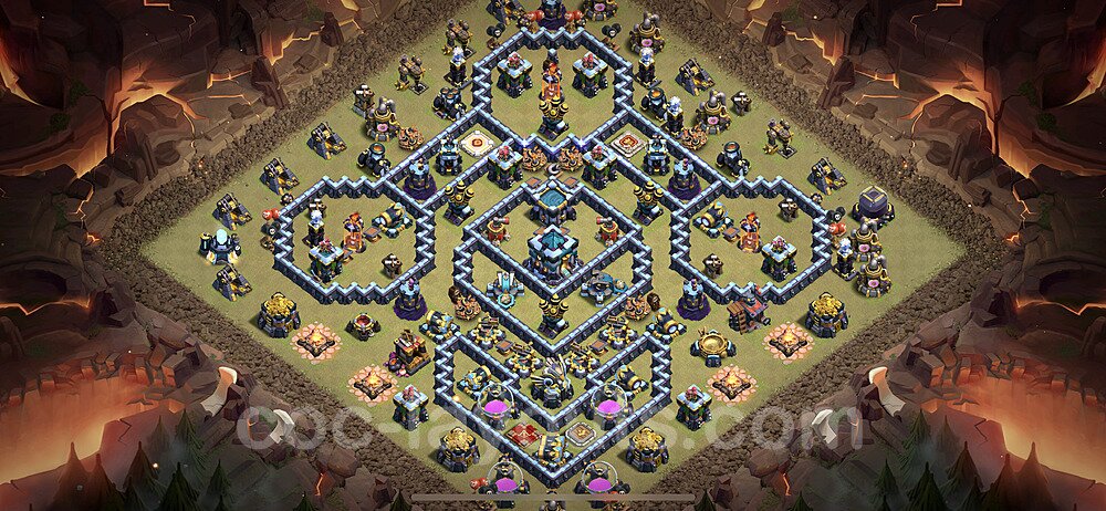 Clash of Clans TH13 War Base β Anti Air Design 2025