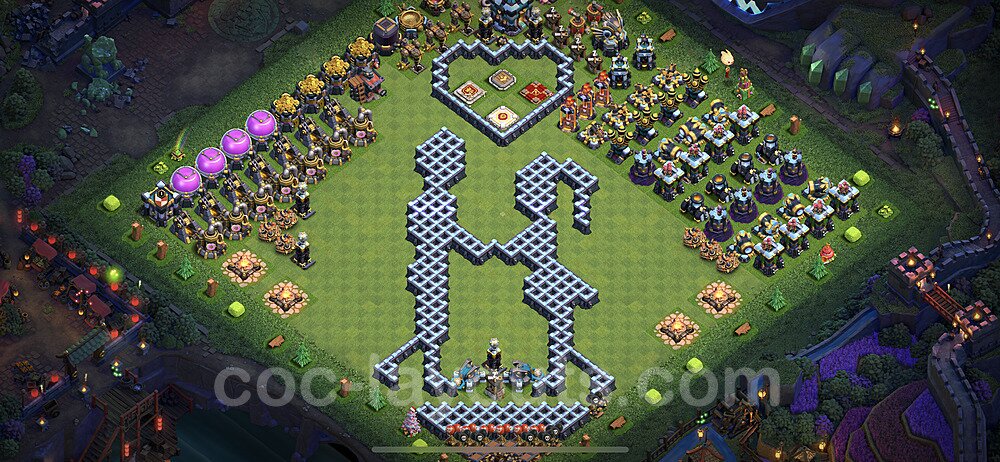 High Win-Rate TH13 War Base – Solid Defense Layout Updated 2026