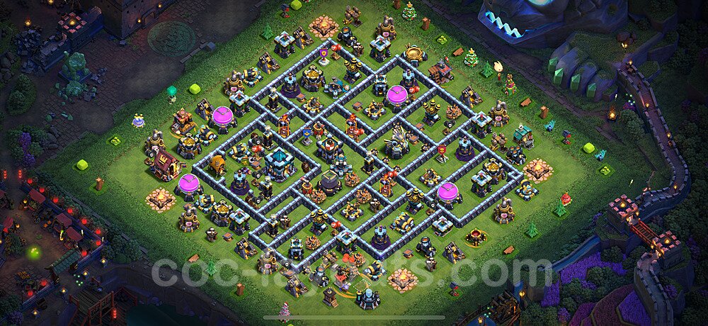 Hybrid Defense Layout for TH13 – Proven Hybrid Base 2025