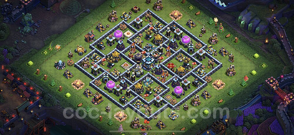 Meta TH13 Hybrid Base – Hybrid Defense Updated CoC 2026