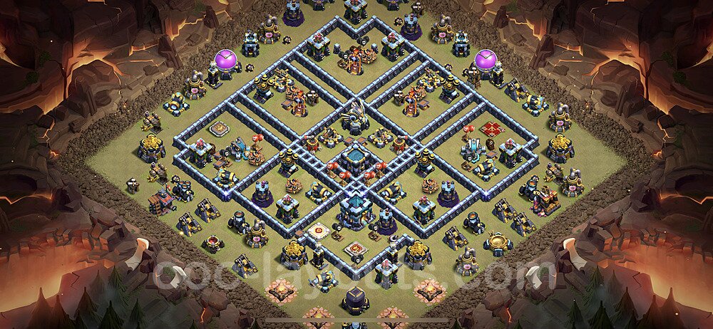 Optimized TH13 Base β Anti Everything War Plan CoC 2026