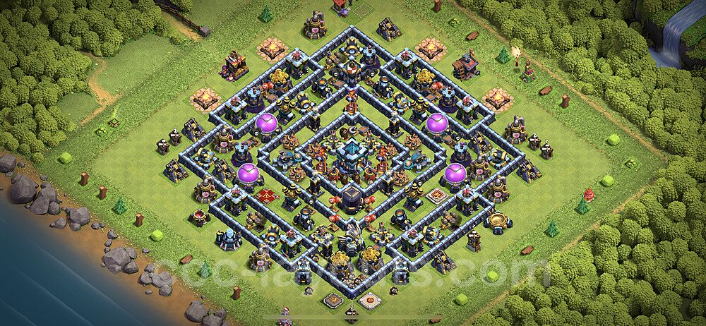 Pro TH13 Hybrid Design – Hybrid Defense Base Link CoC 2026