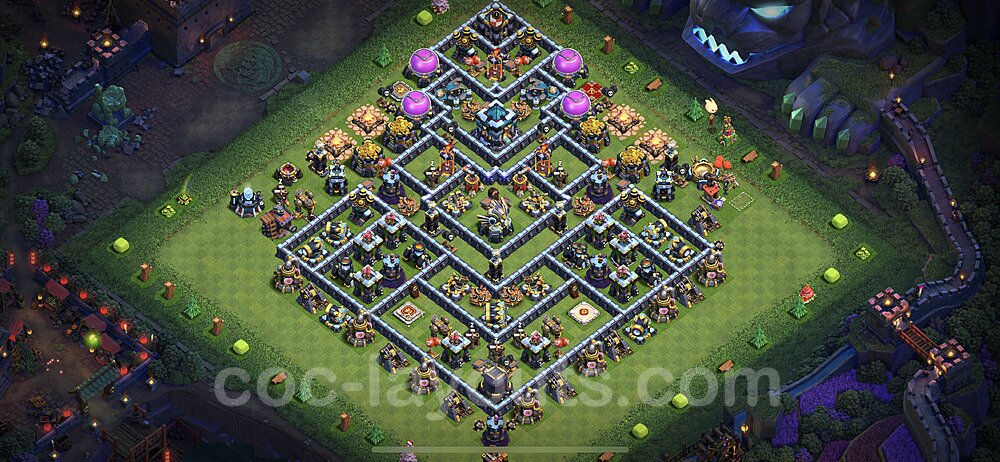 Pro TH13 War Design – Anti Everything Base Link Updated 2026