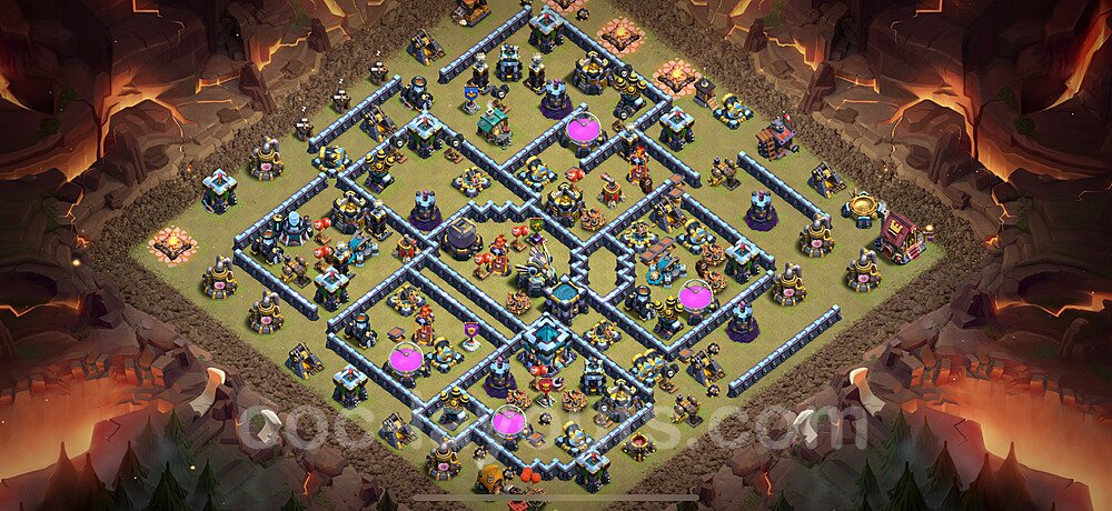 Ranked TH13 Hybrid Base – Hybrid Defense with Link 2025