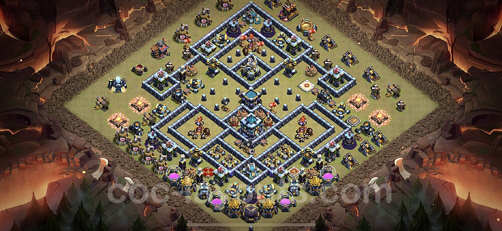 Strongest TH13 War Base – Anti Air Guide 2025