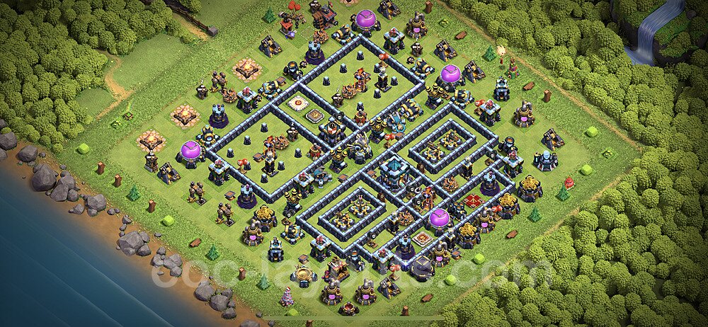 Tested TH13 War Base – Anti 3-Star Plan & Copy Link 2026