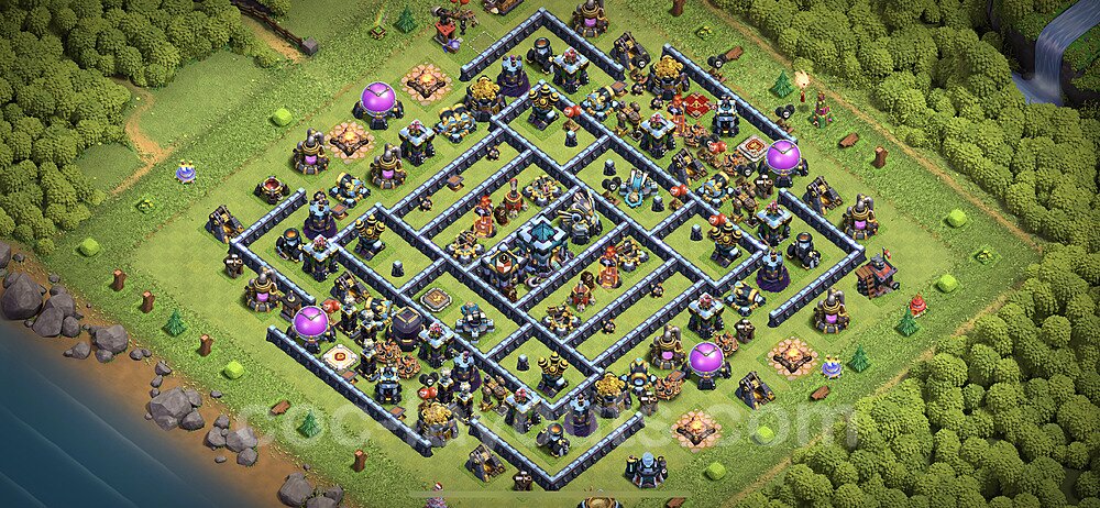 TH13 Anti 2-Star Base – Competitive War Layout 2025