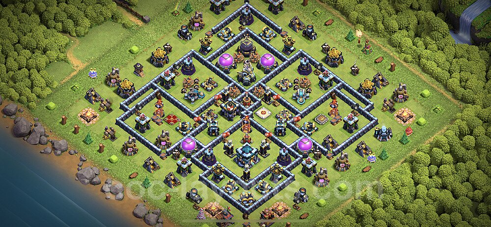 TH13 Anti Everything Base – Competitive War Layout CoC 2026