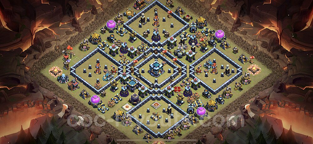 TH13 Base with Copy Link – Anti Air War Layout 2025