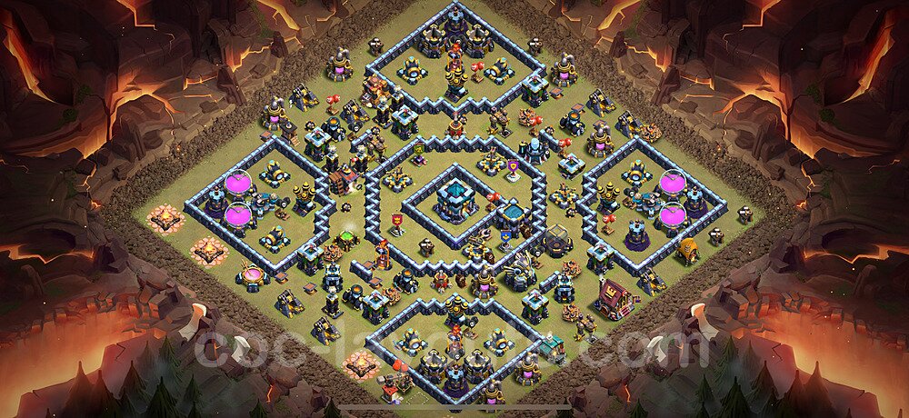 TH13 Defensive Hybrid Layout – Hybrid Defense with Link 2025