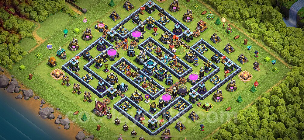 TH13 Defensive War Layout – Anti 3-Star with Link Season 2026