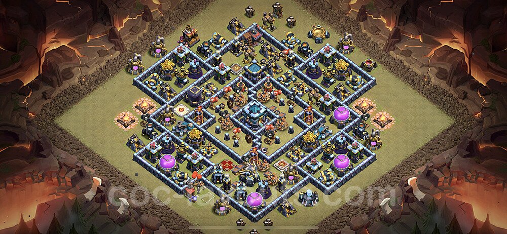 TH13 Defensive War Layout – Anti Everything with Link 2025