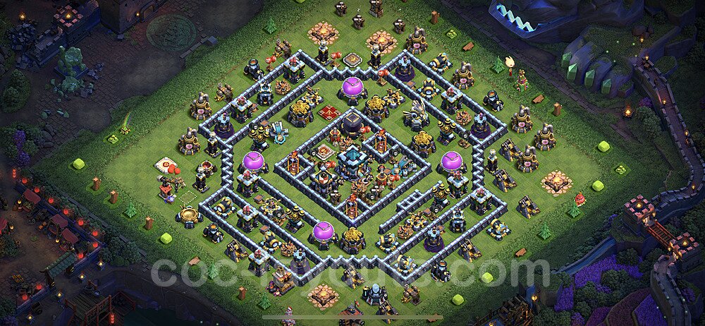 TH13 Hybrid Base Blueprint – Anti 2-Star Edition Updated 2026