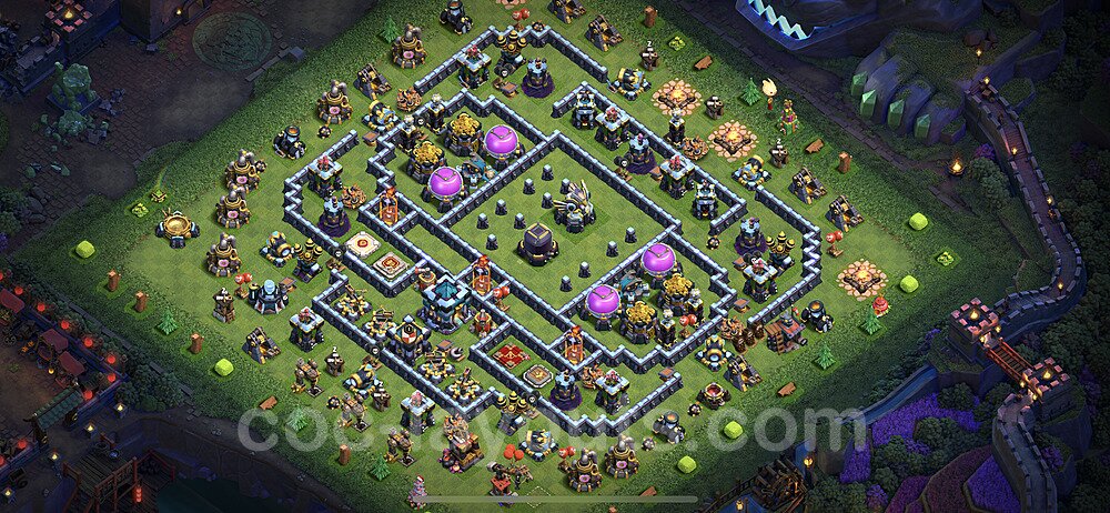 TH13 Hybrid Defense Base – Competitive Hybrid Layout 2025