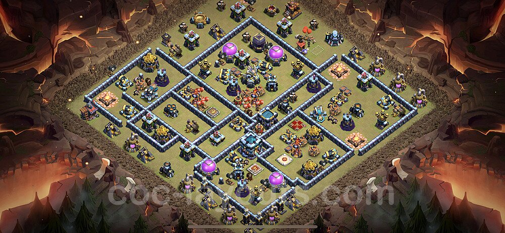 TH13 Hybrid Layout – Anti 3-Star Strategy & Base Link 2026