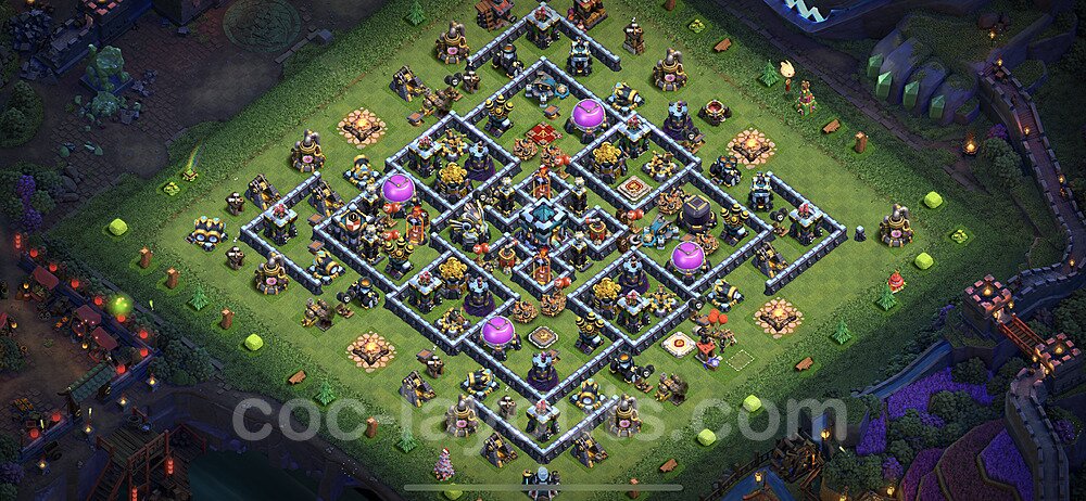 TH13 Hybrid Layout – Hybrid Defense Strategy & Base Link 2025