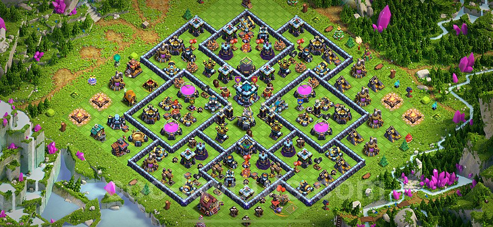 TH13 Hybrid Village Layout – Hybrid Defense Ranked Design 2026