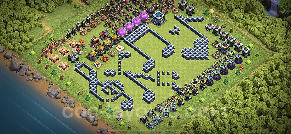 TH13 War Base Plan – Solid Defense with Base Link CoC 2026