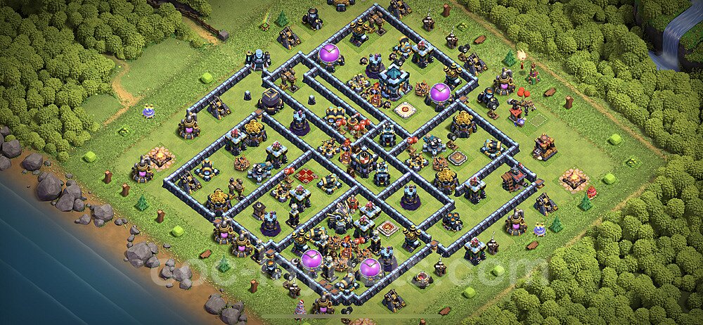 TH13 War Village Layout – Anti 3-Star Ranked Design 2025