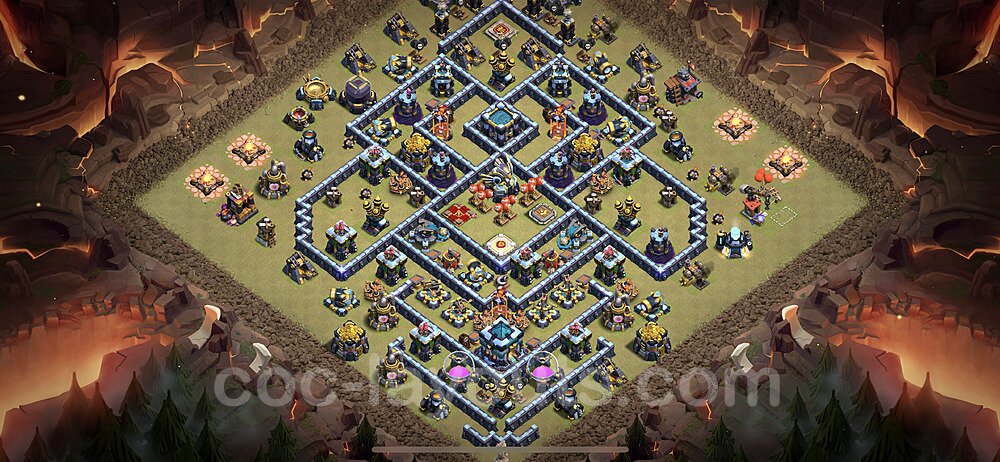 TH13 War Village Layout – Anti Everything Ranked Design CoC 2026