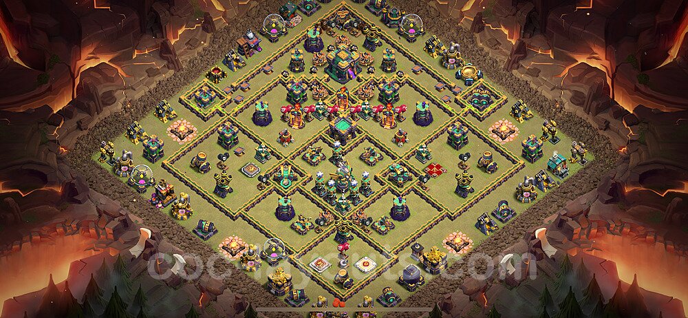 Anti 3-Star TH14 Base Layout | Best War Design 2026