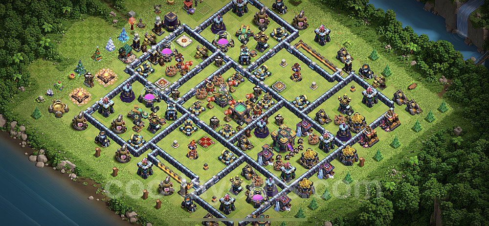 Anti Everything TH14 Base Layout | Best War Design 2026