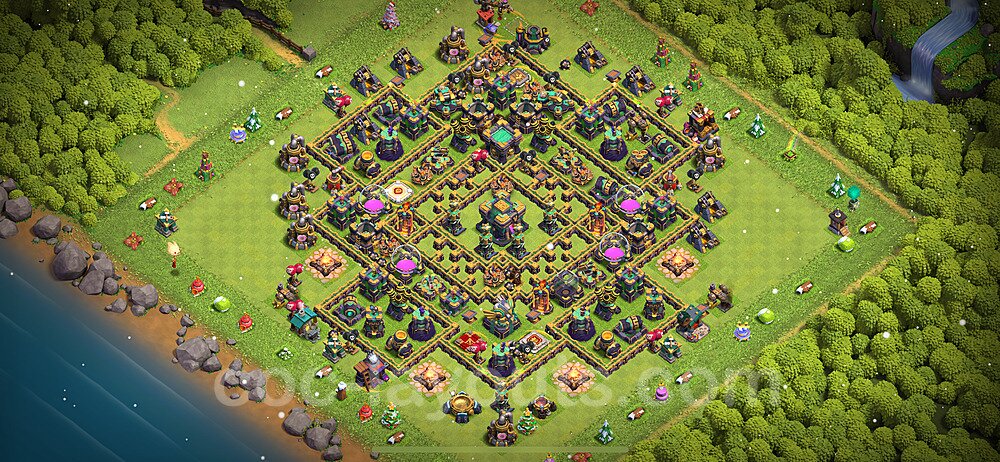 Clash of Clans TH14 War Base – Anti 3-Star Design Season 2026