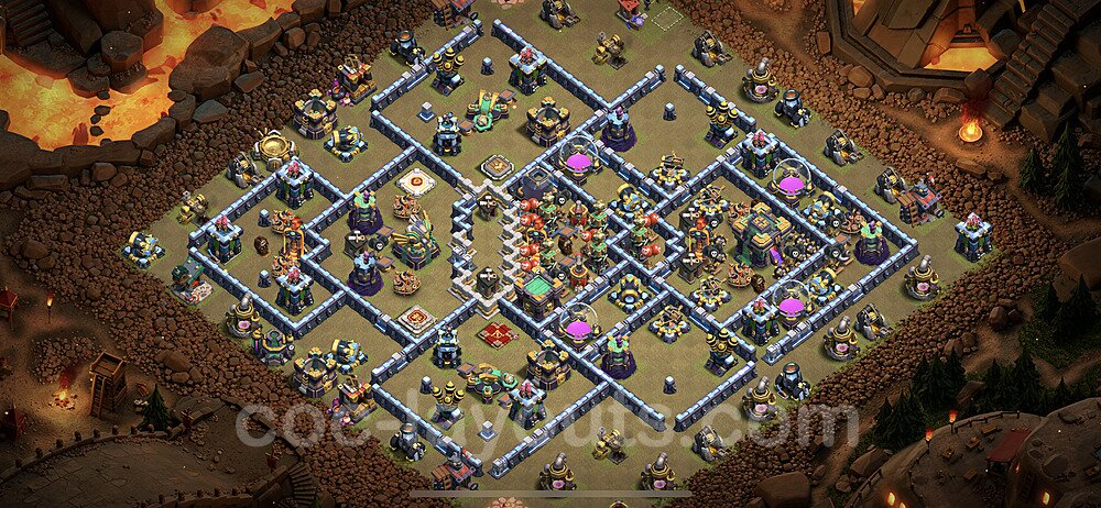 Hybrid Defense TH14 Base Layout | Best Hybrid Design 2025